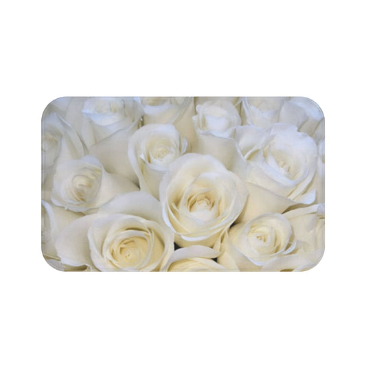 White Roses Bath Mat