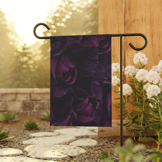 Dark Purple Floral Garden & House Banner