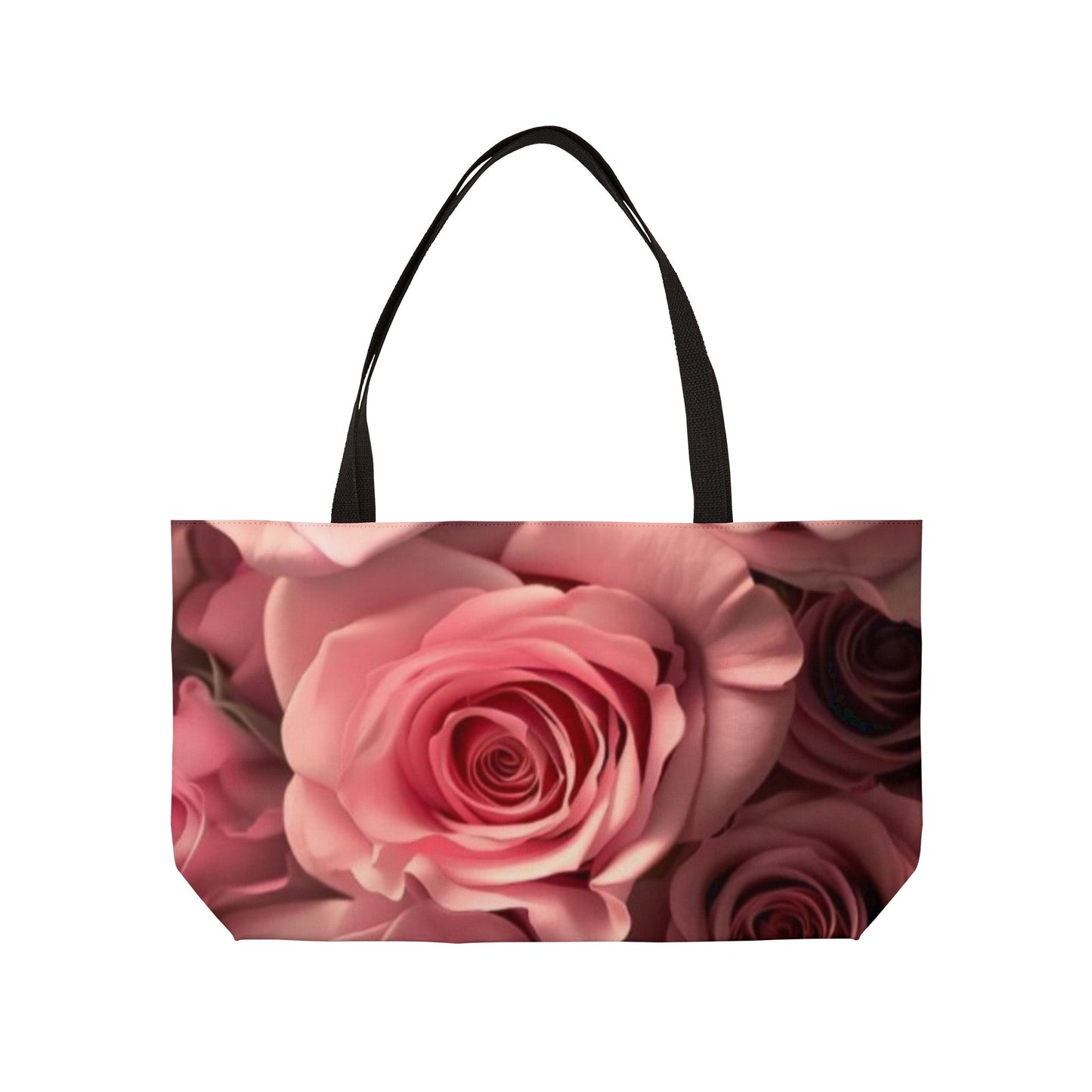 Pink Roses Rectangle Tote Bag