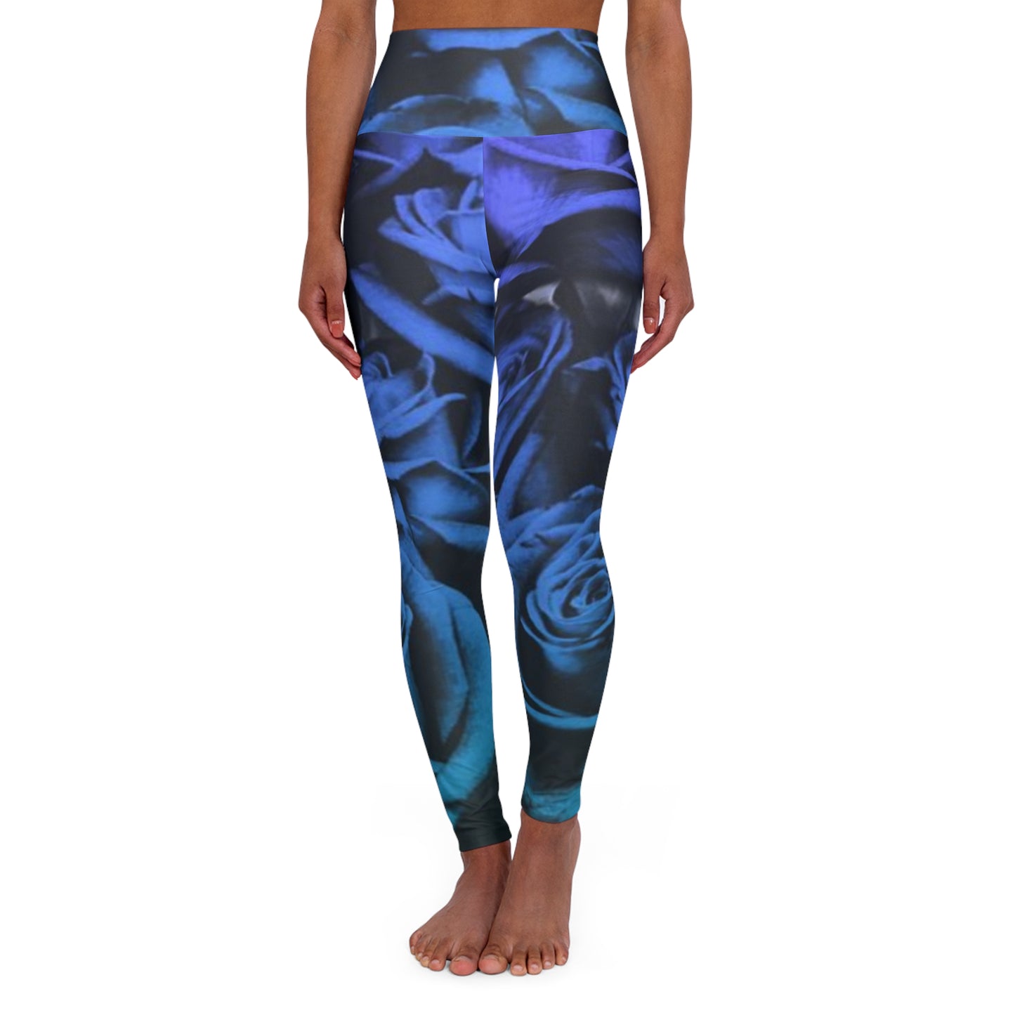 Blue Roses Exercise Leggings