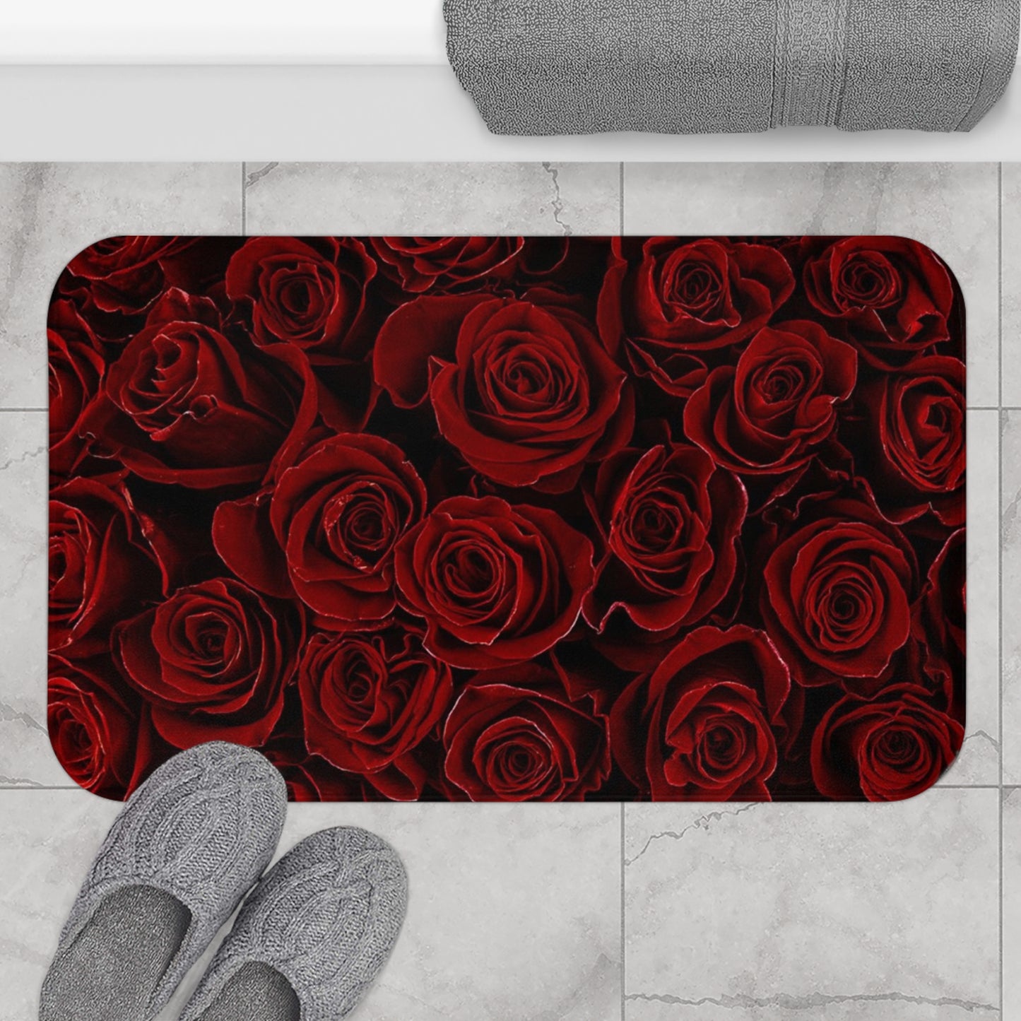 Red Roses Bath Mat