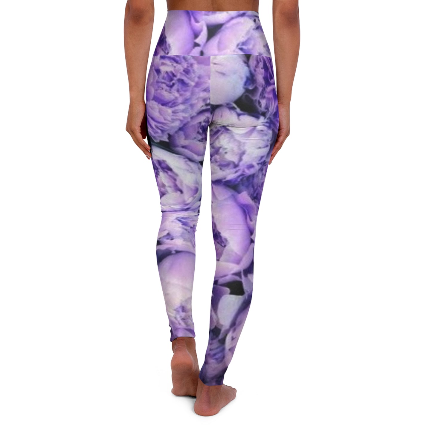 Purple Peony Exercise Leggings