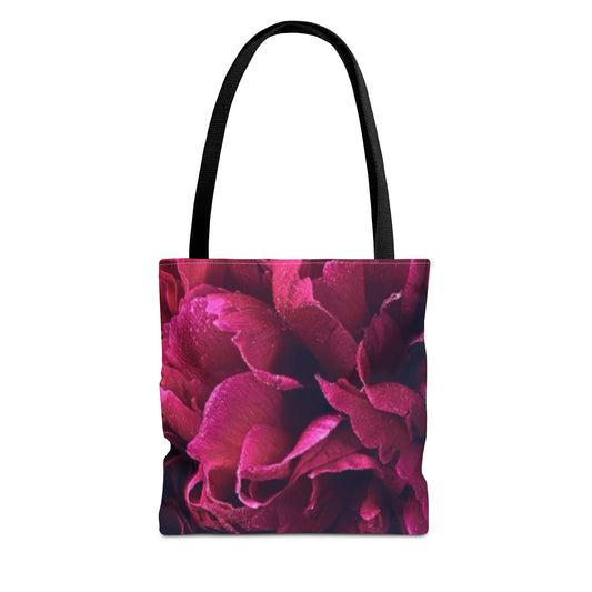 Magenta Floral Square Tote Bag