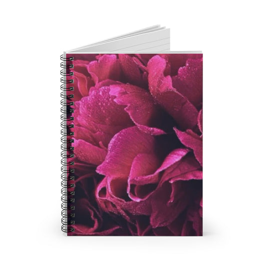 Magenta Floral Spiral Notebook - Ruled Line