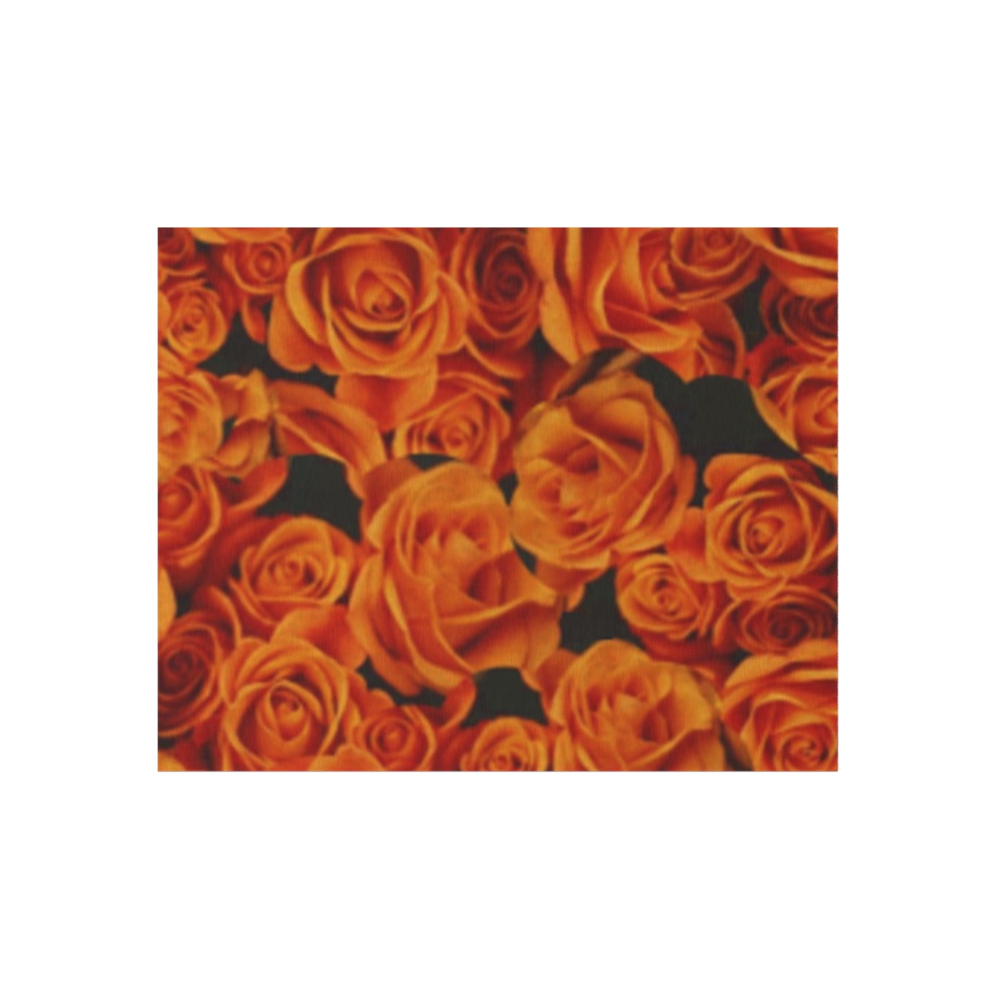 Orange Roses Outdoor Rug