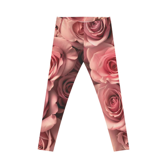 Pink Roses Casual Leggings