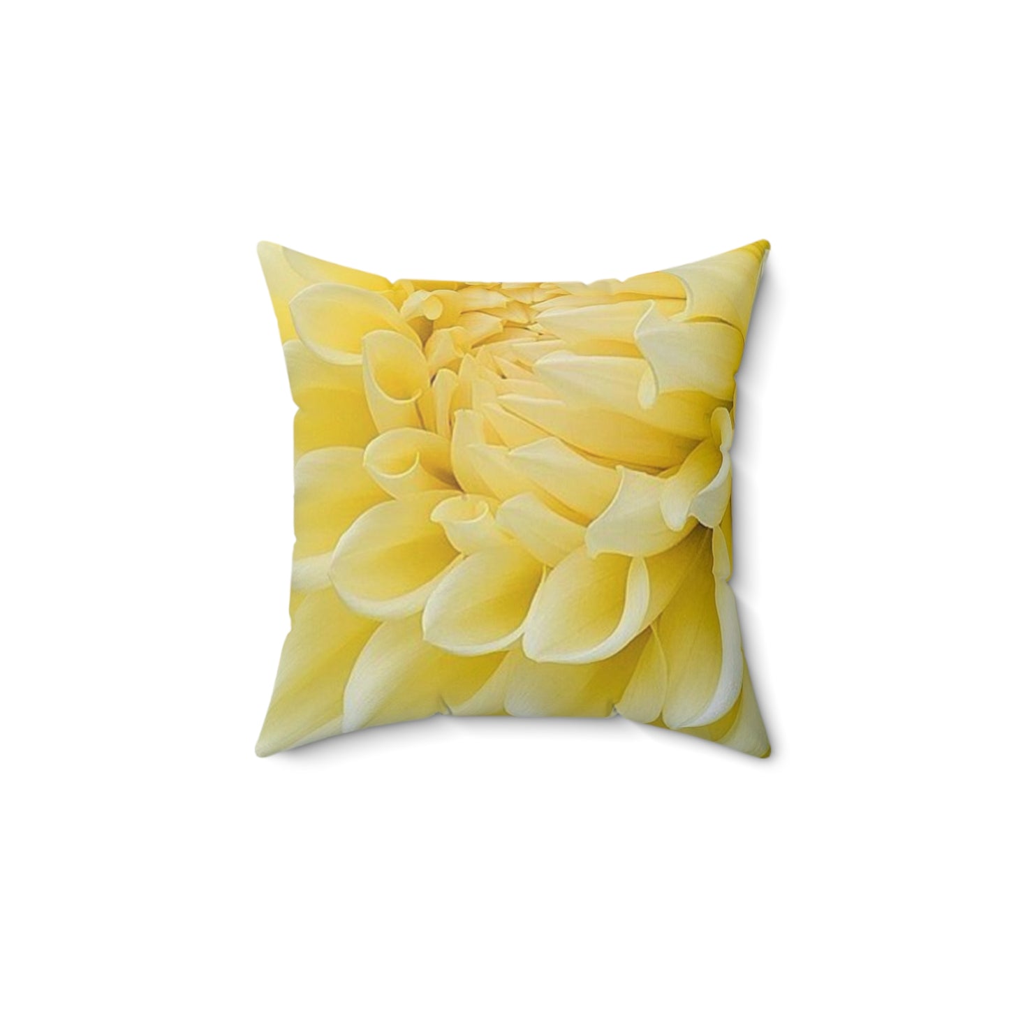 Yellow Dahlia Square Pillow