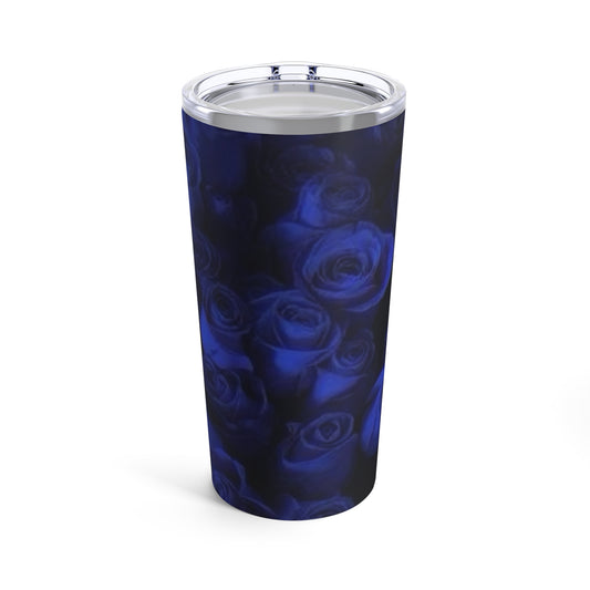 Dark Blue Roses Tumbler 20oz