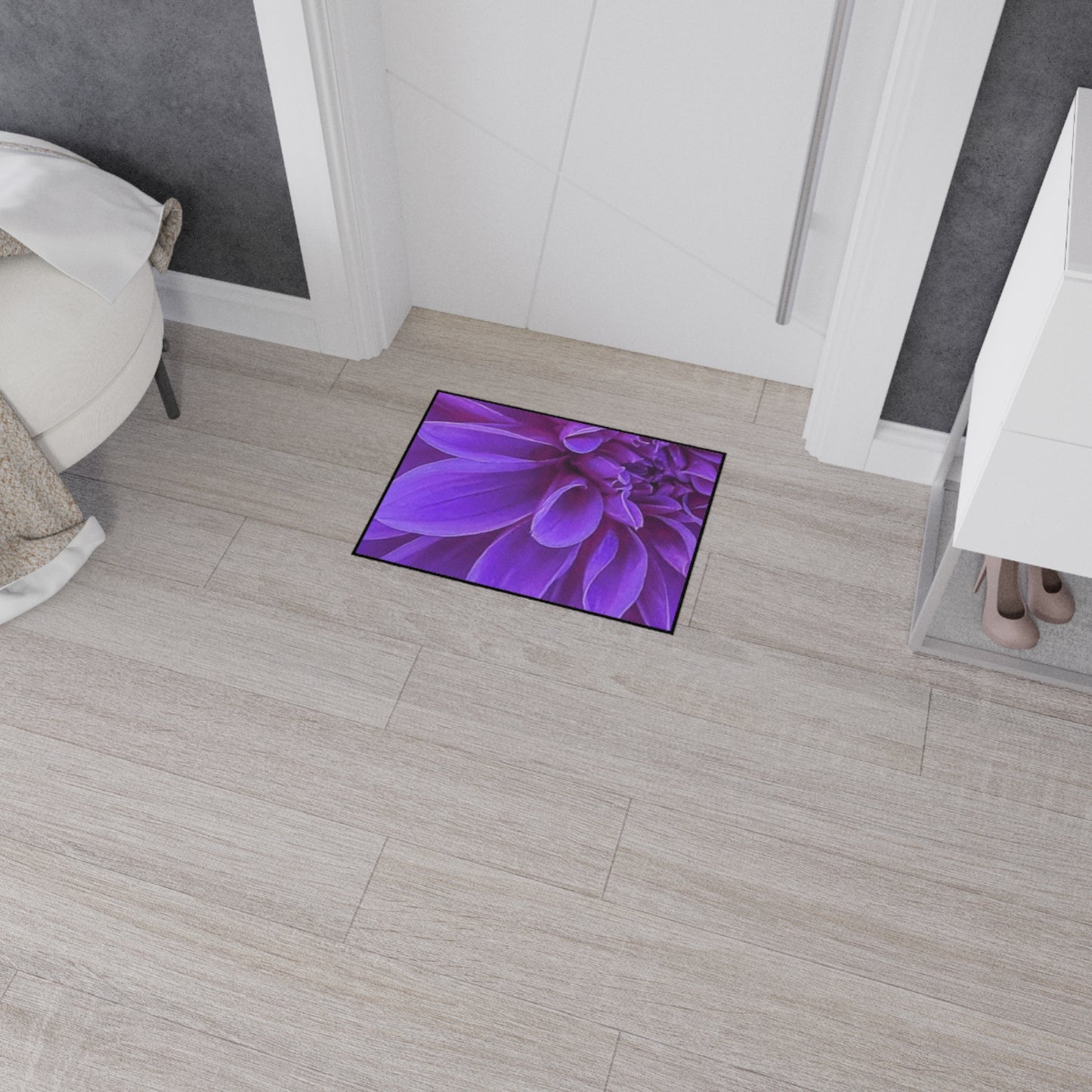 Purple Dahlia Heavy Duty Floor Mat