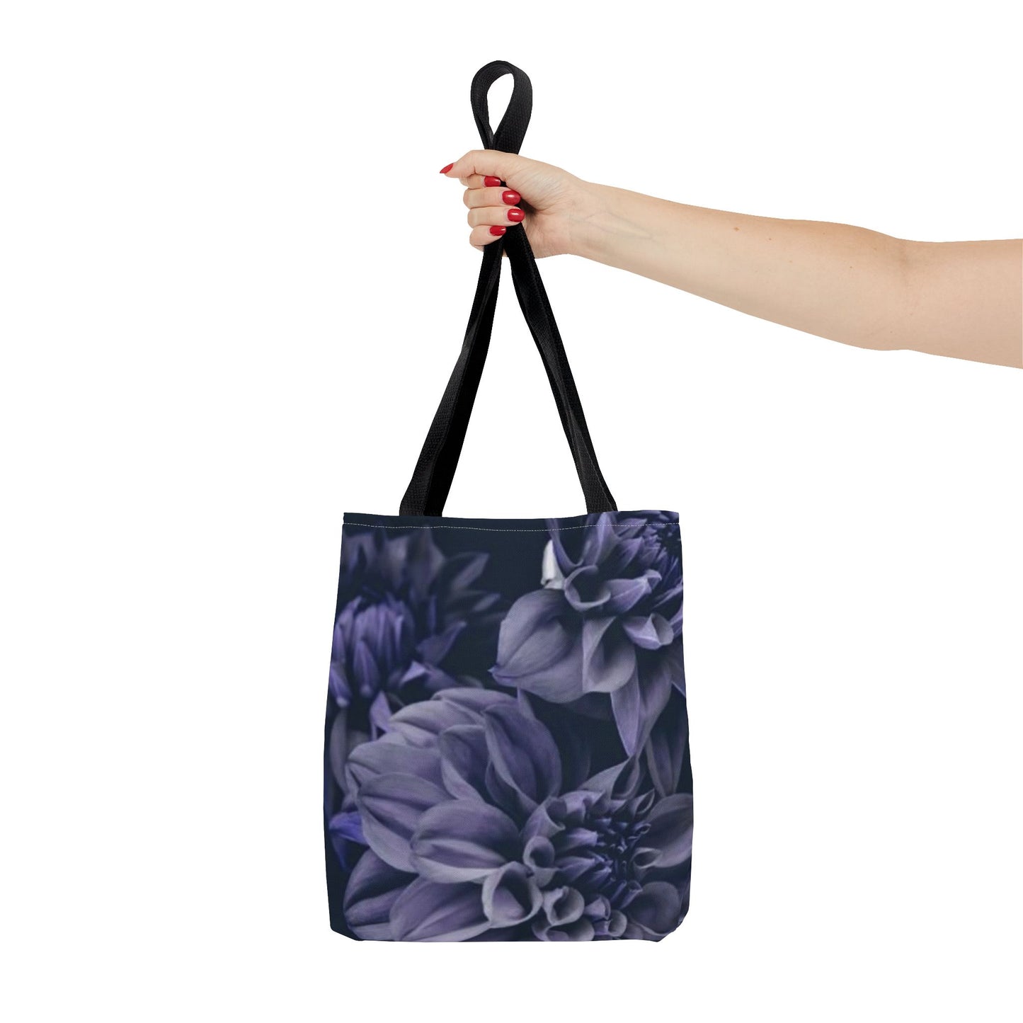 Blue Dahlia Square Tote Bag