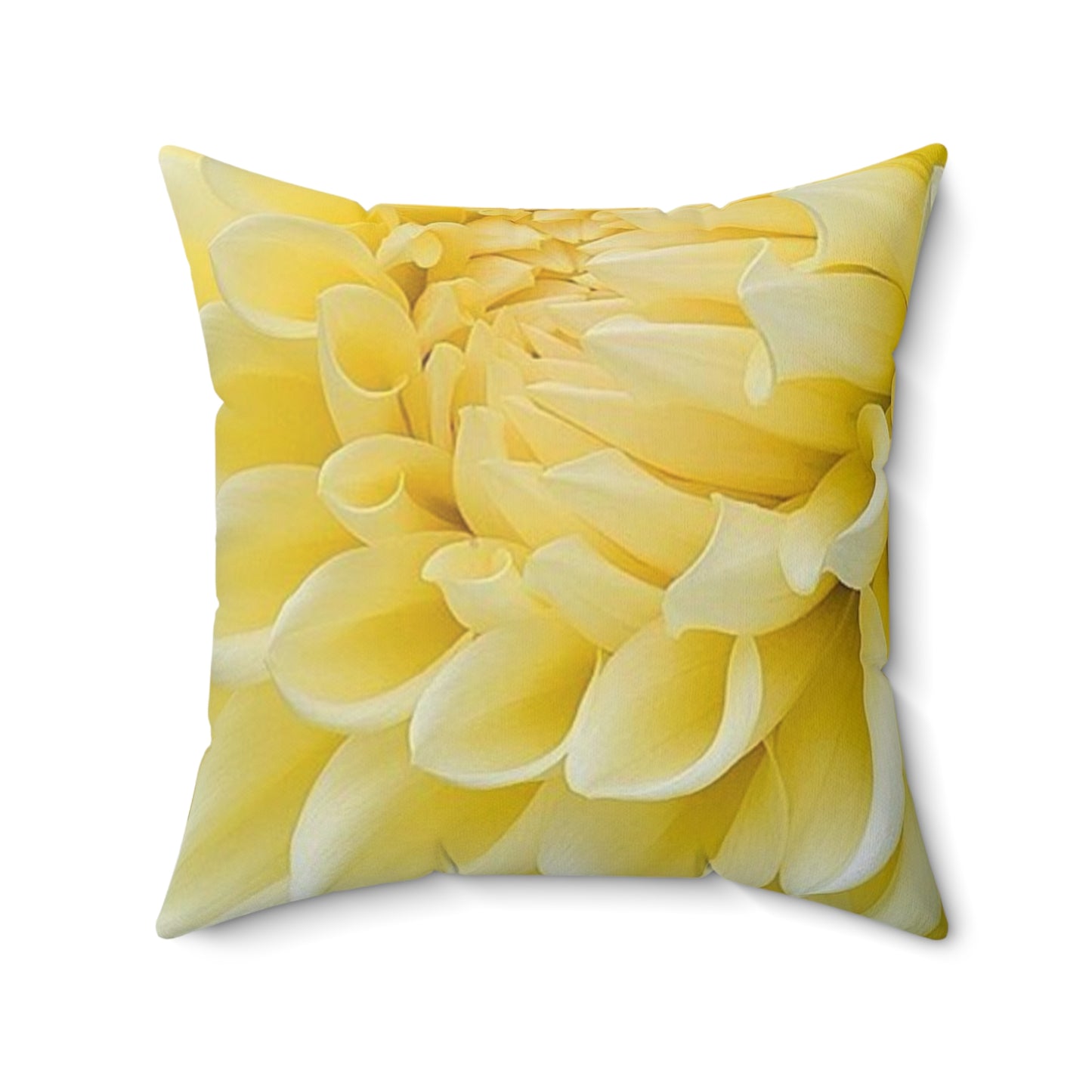 Yellow Dahlia Square Pillow