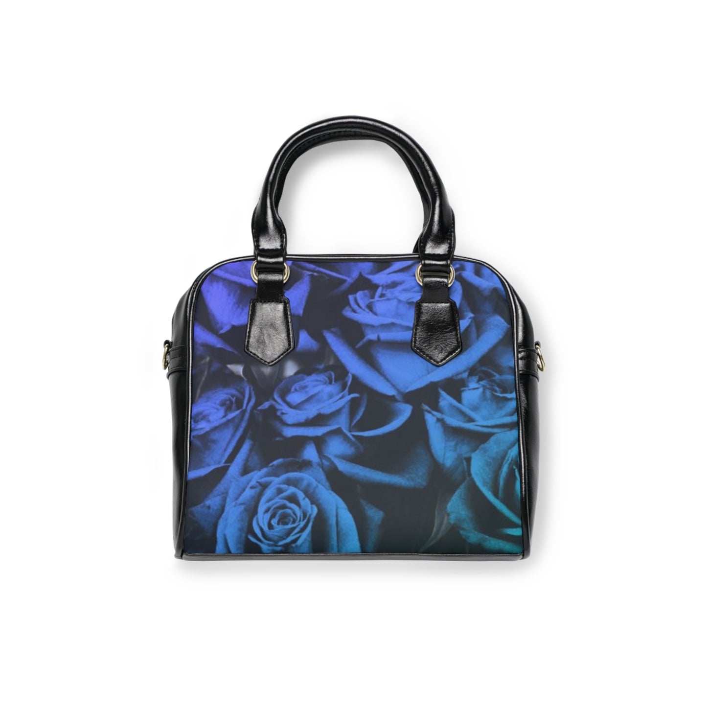 Blue Roses Shoulder Handbag