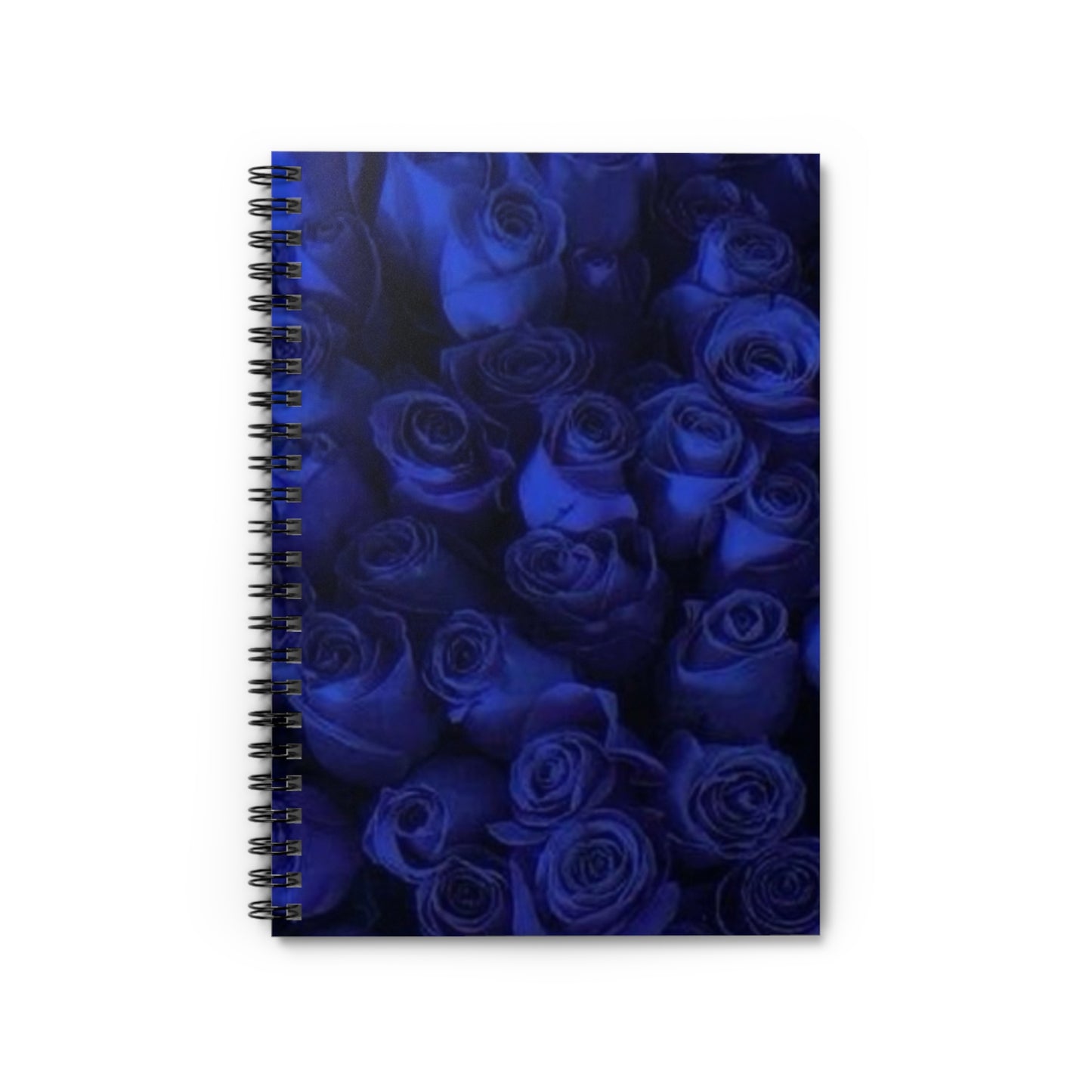 Dark Blue Roses Spiral Notebook - Ruled Line