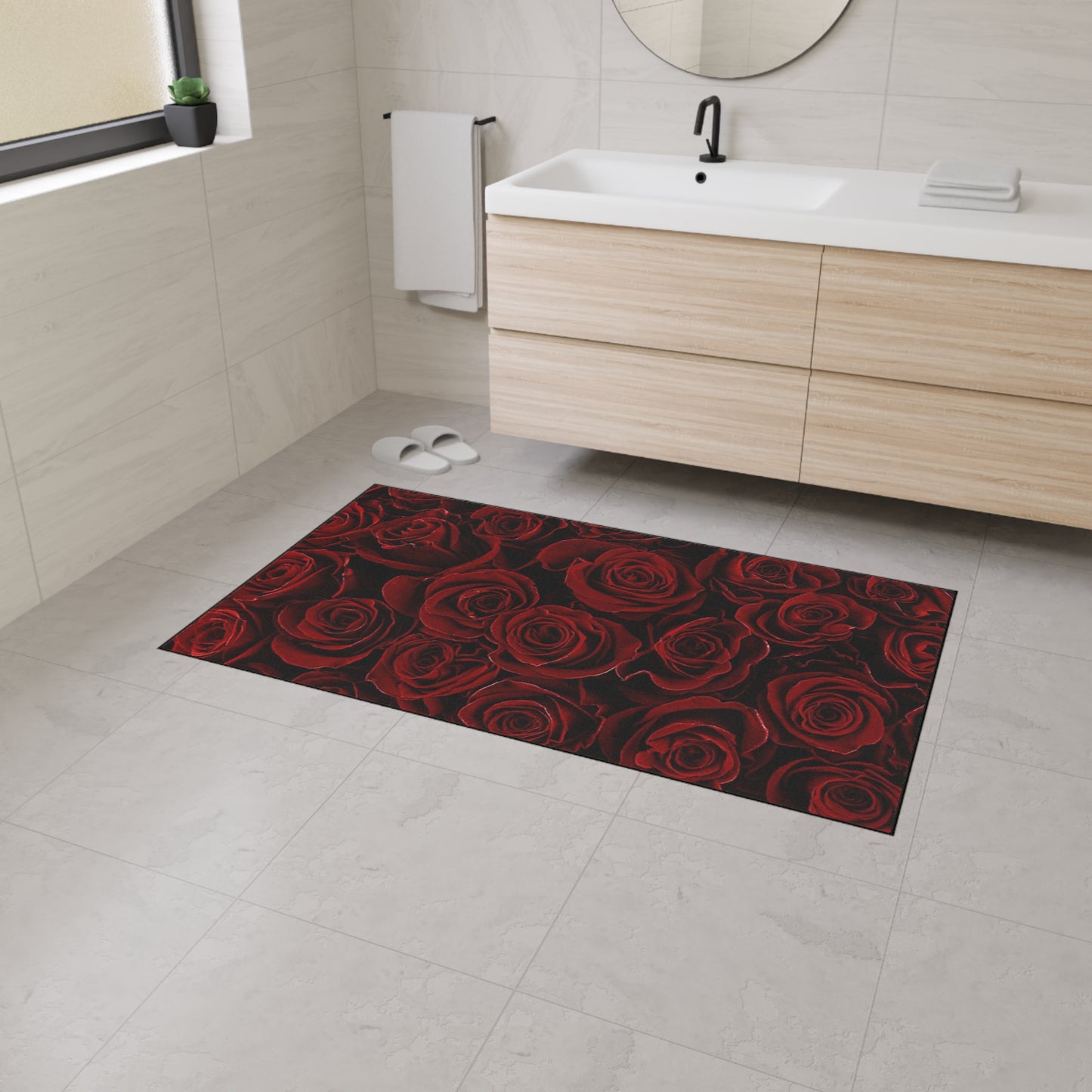 Red Roses Heavy Duty Floor Mat