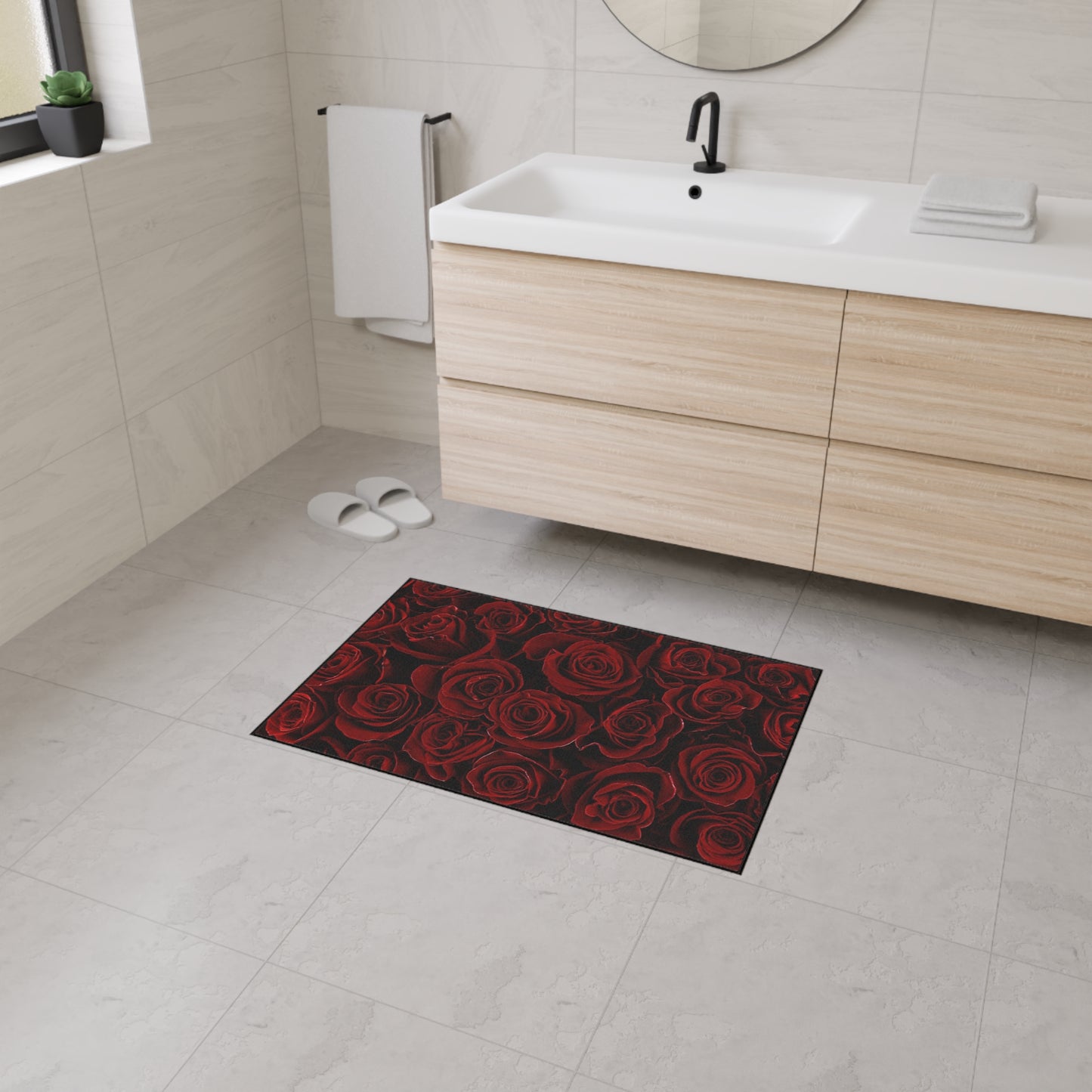 Red Roses Heavy Duty Floor Mat