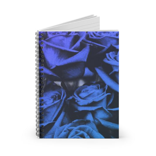 Blue Roses Spiral Notebook - Ruled Line