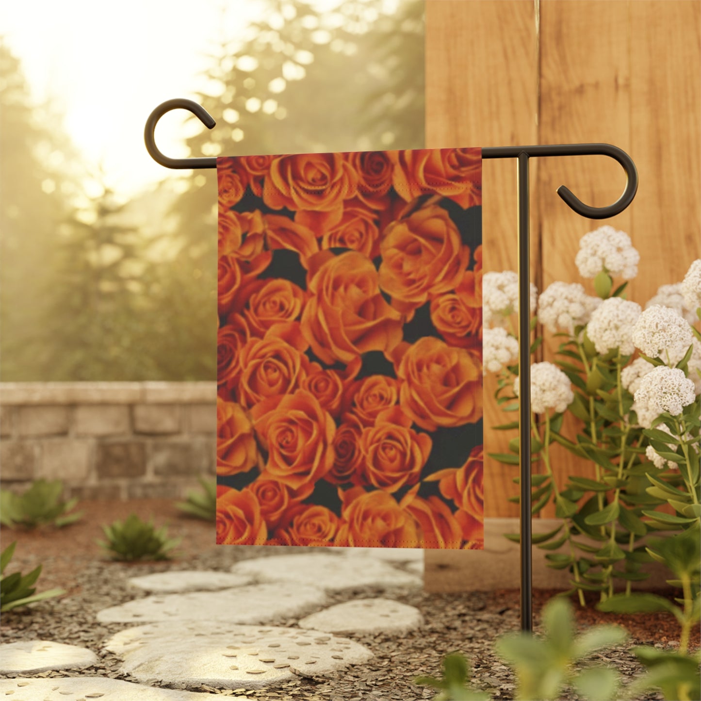 Orange Roses Garden & House Banner