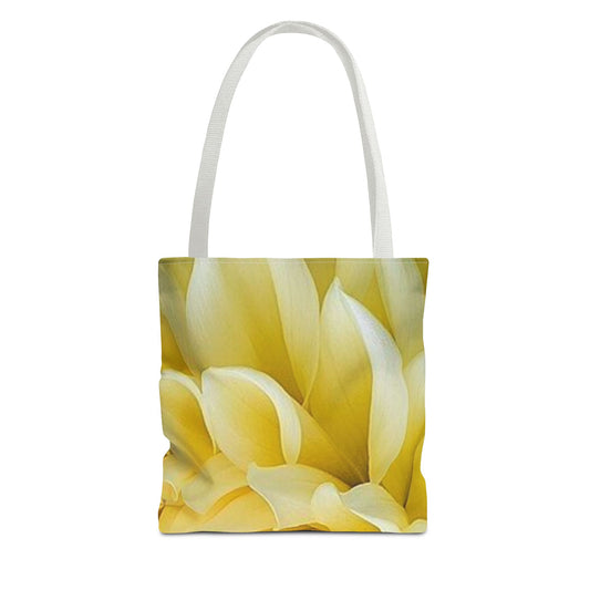 Yellow Dahlia Square Tote Bag