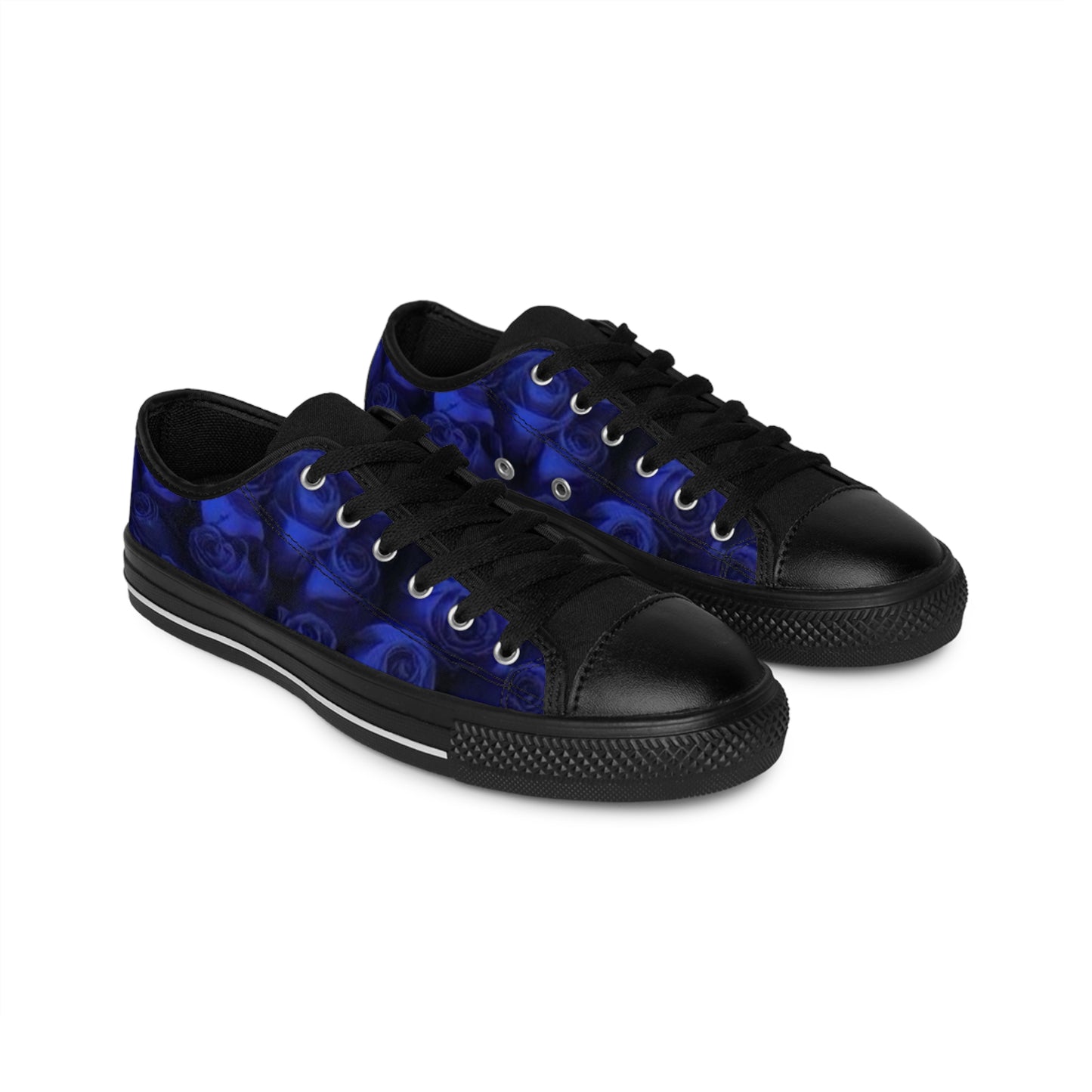 Dark Blue Roses Sneakers