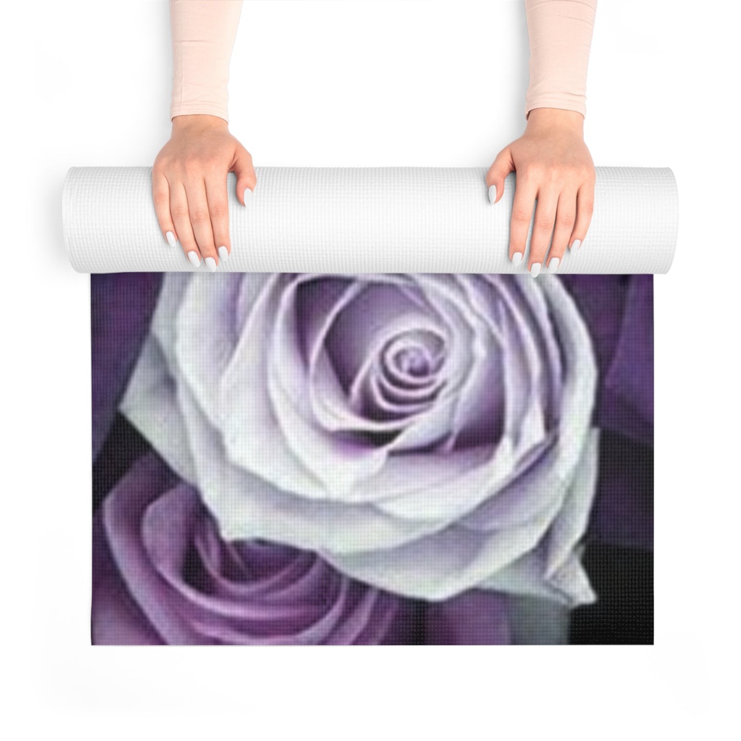 Purple Roses Exercise Mat