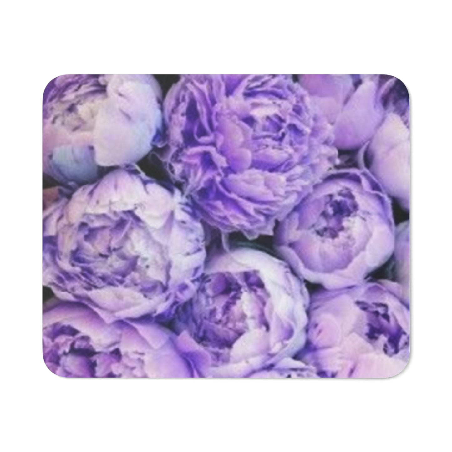 Purple Peony Desk Mouse Pad