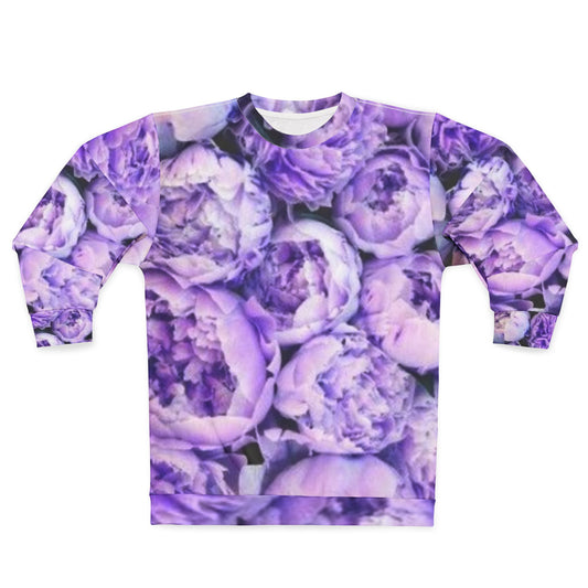 Purple Peony Sweatshirt