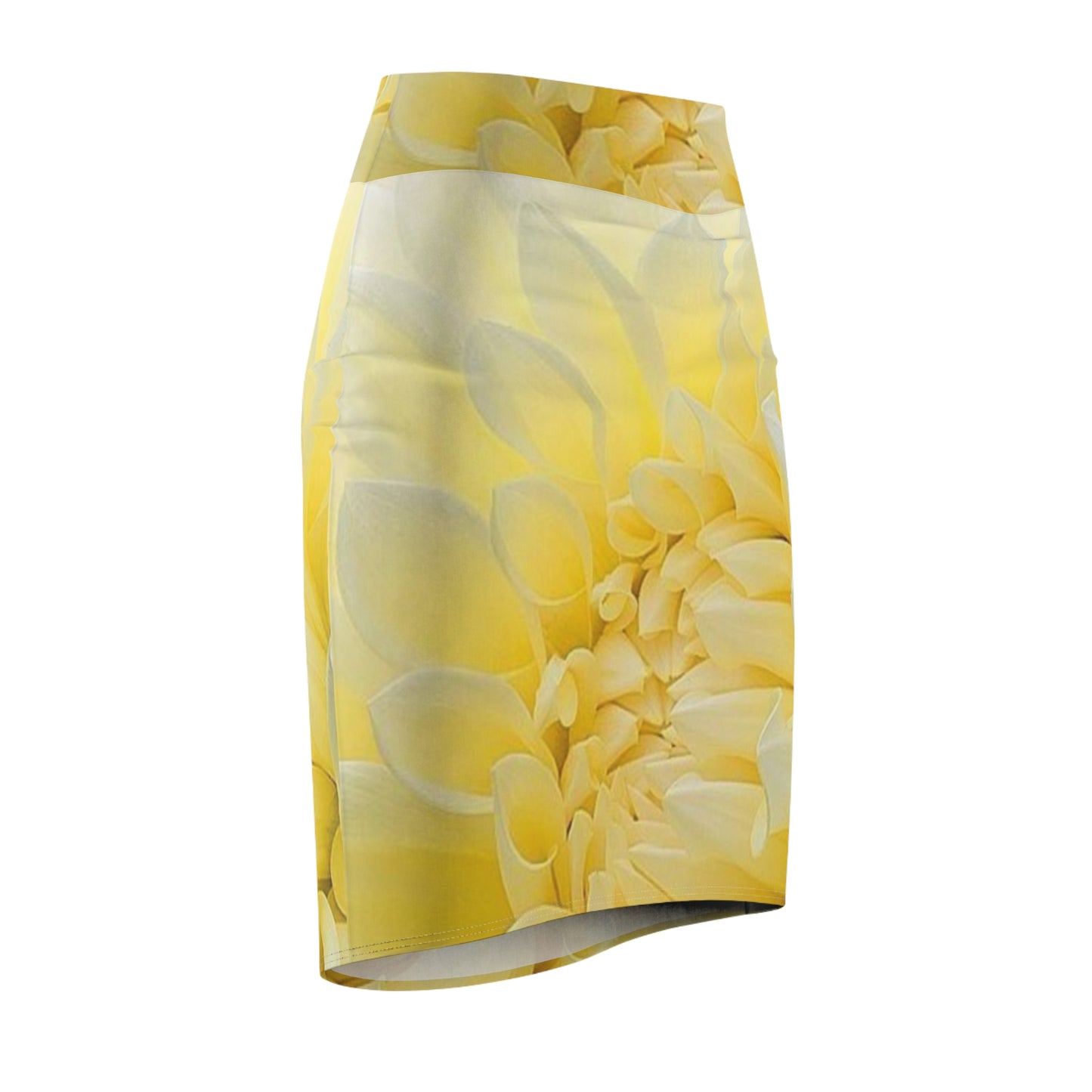 Yellow Dahlia Pencil Skirt