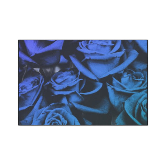 Blue Roses Heavy Duty Floor Mat