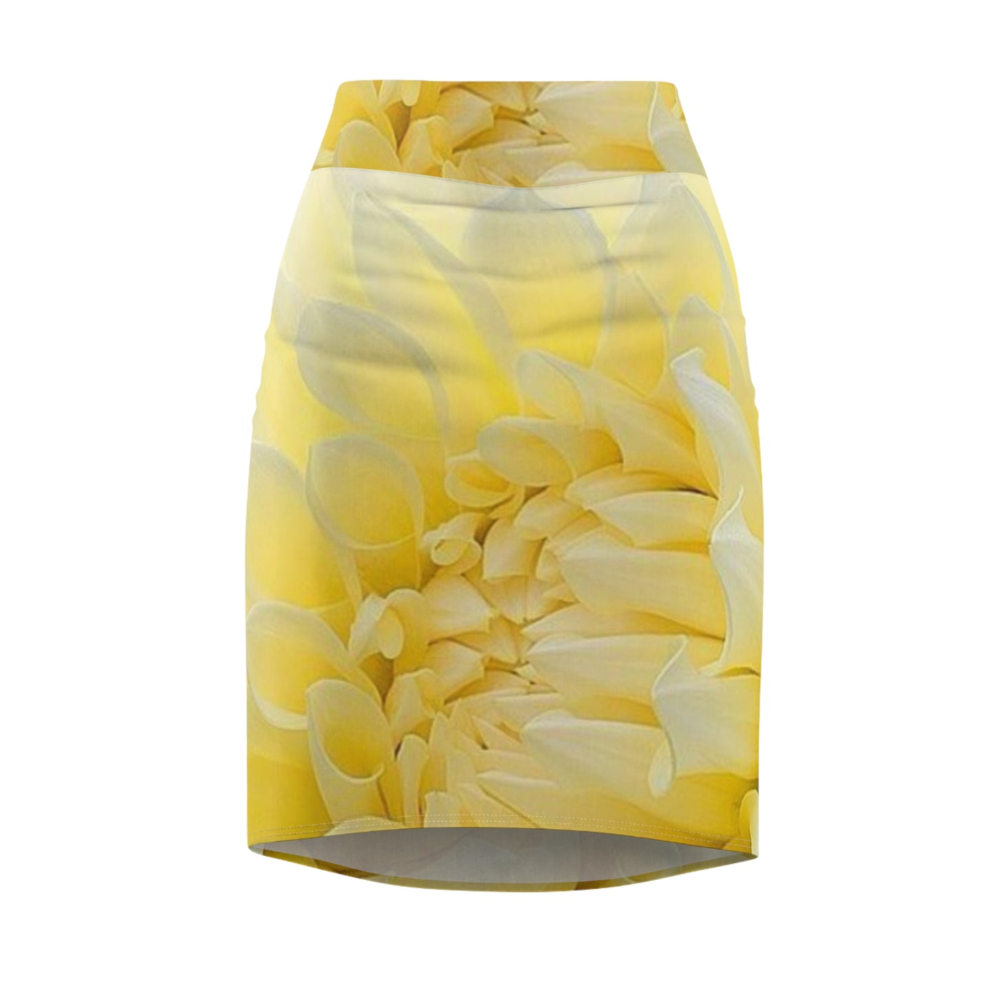 Yellow Dahlia Pencil Skirt