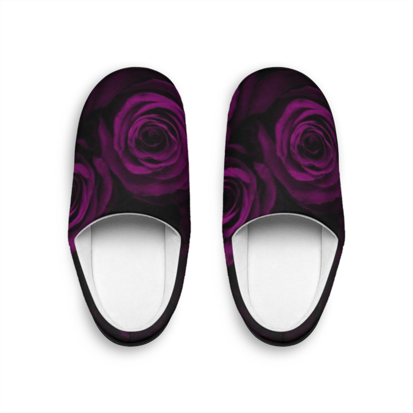 Dark Purple Roses Slippers