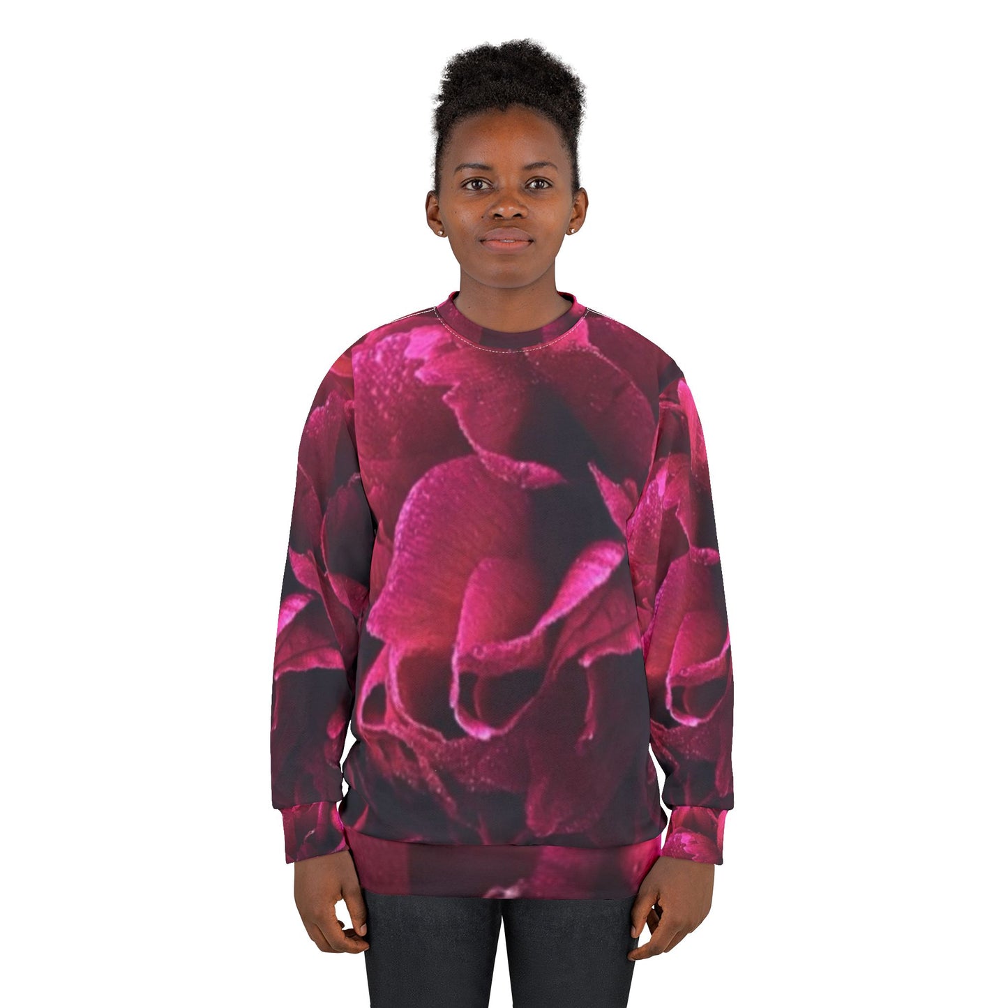 Magenta Floral Sweatshirt