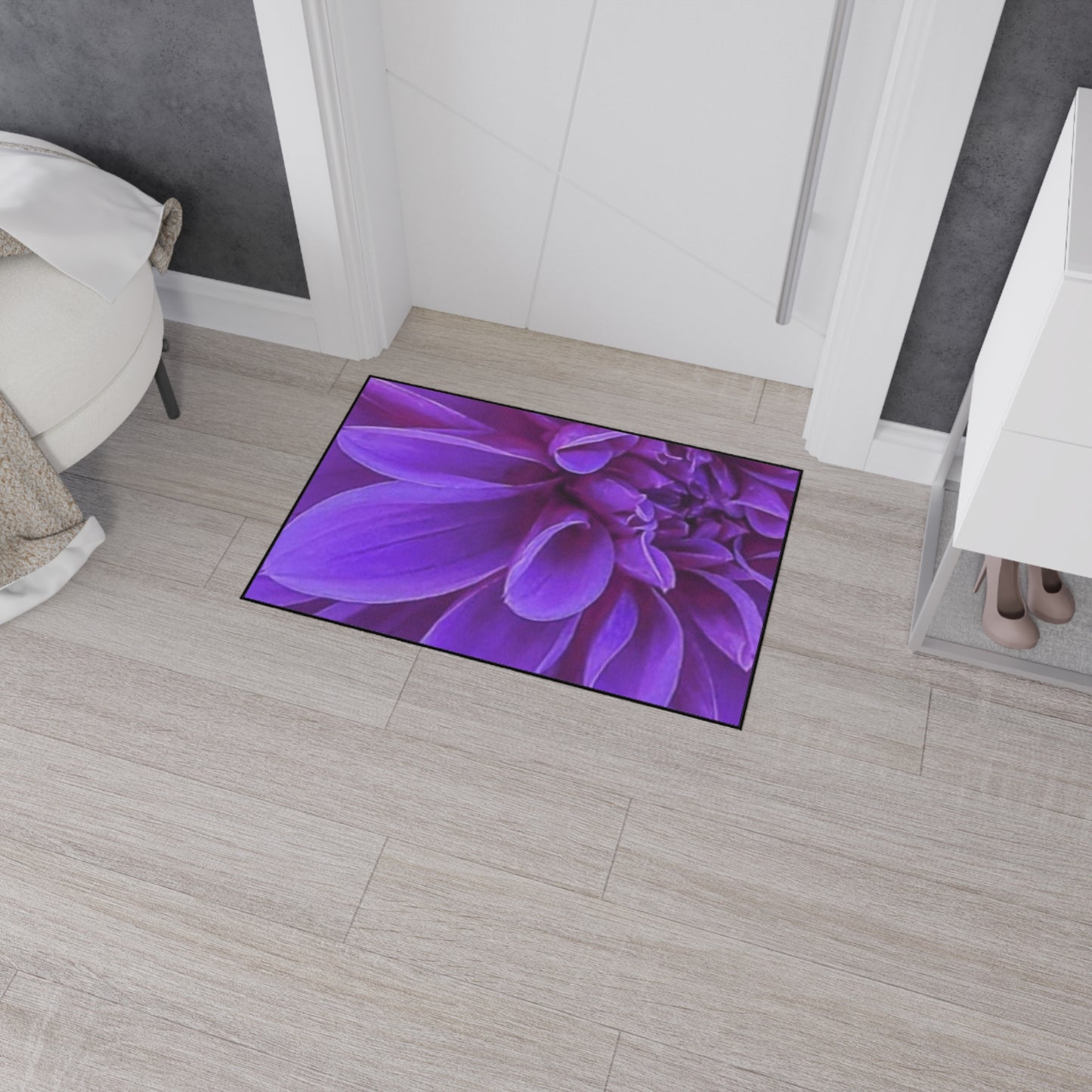 Purple Dahlia Heavy Duty Floor Mat