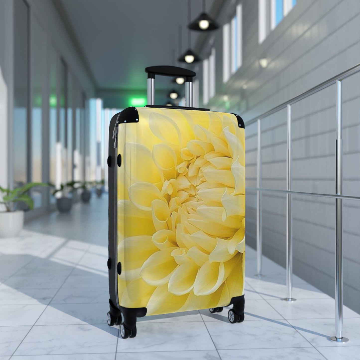 Yellow Dahlia Suitcase