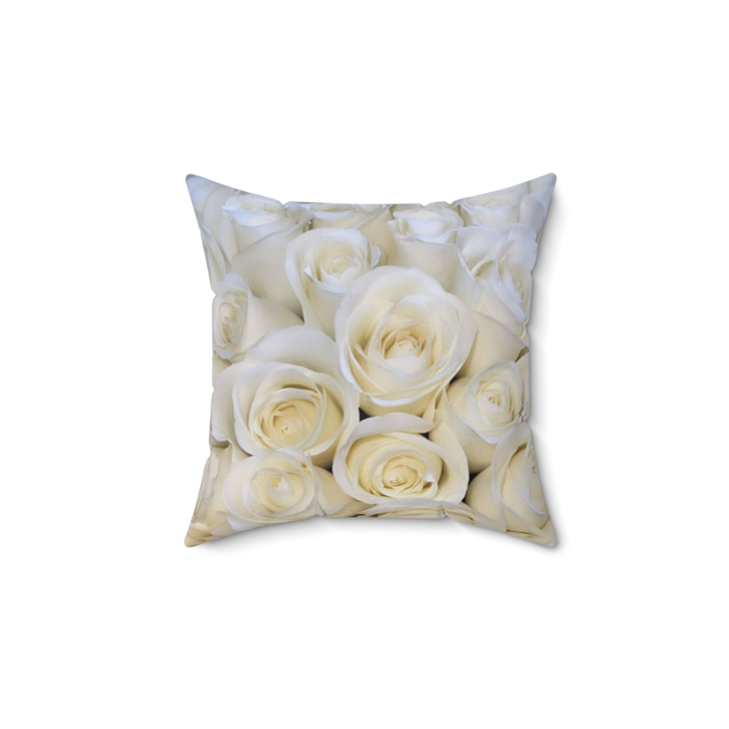 White Roses Square Pillow