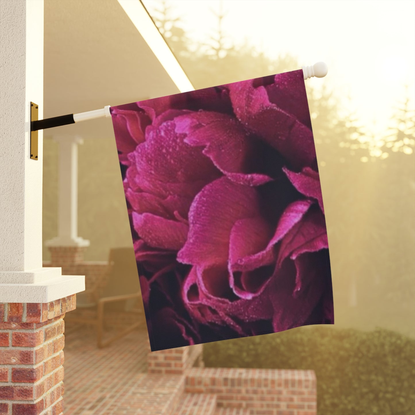 Magenta Floral Garden & House Banner