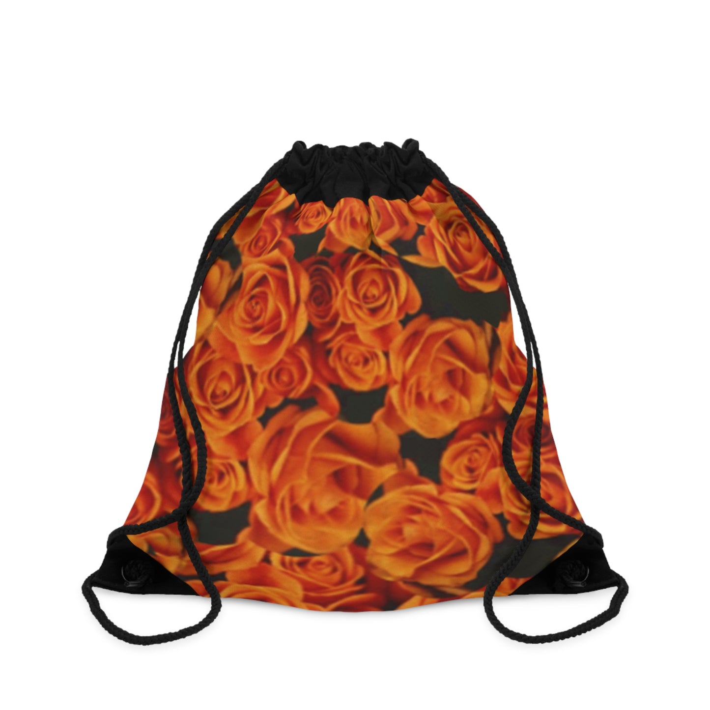 Orange Roses Drawstring Bag