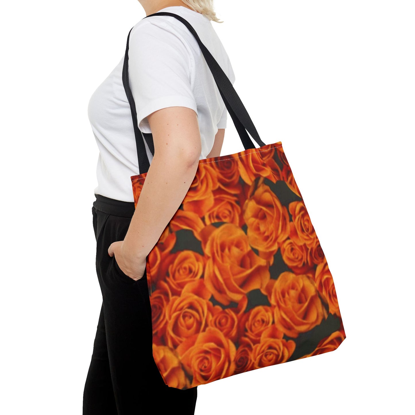 Orange Roses Square Tote Bag