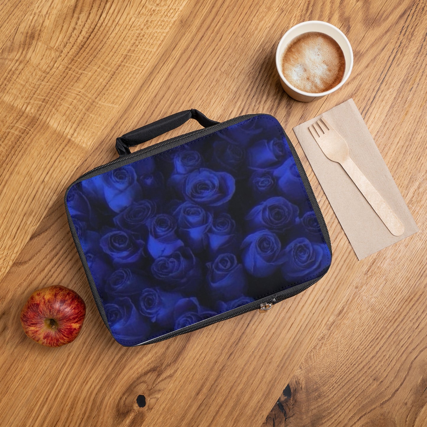 Dark Blue Roses Lunch Bag