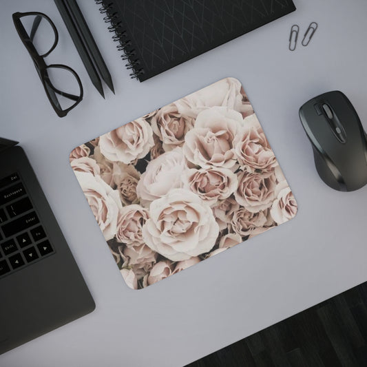 Light Pink Roses Desk Mouse Pad