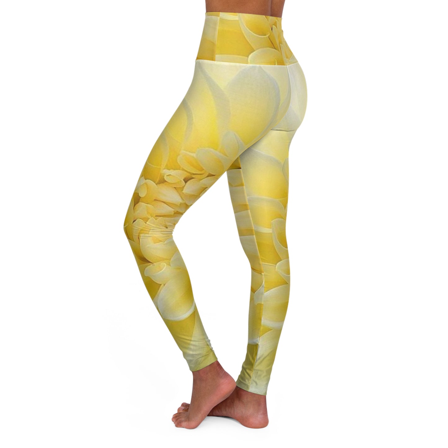 Yellow Dahlia Exercise Leggings