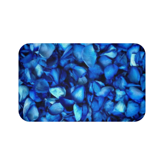 Blue Petals Bath Mat