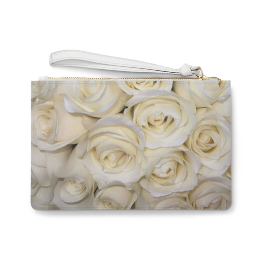 White Roses Clutch Bag