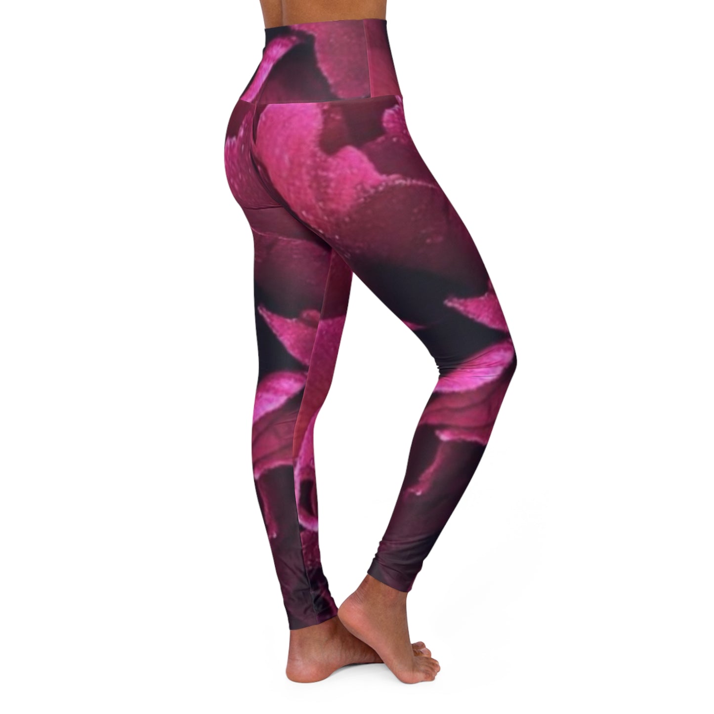 Magenta Floral Exercise Leggings