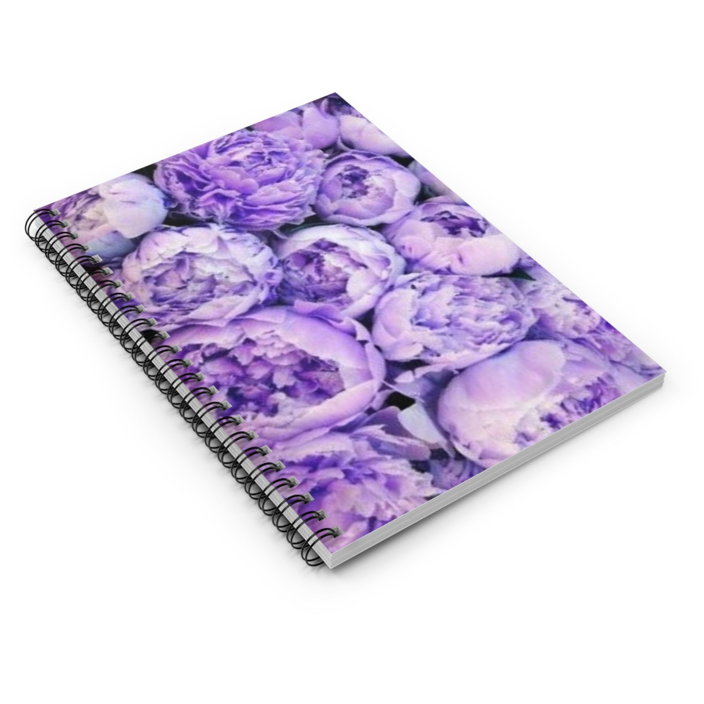 Purple Peony Spiral Notebook - Ruled Line