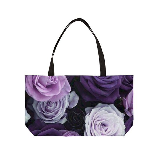 Purple Roses Rectangle Tote Bag