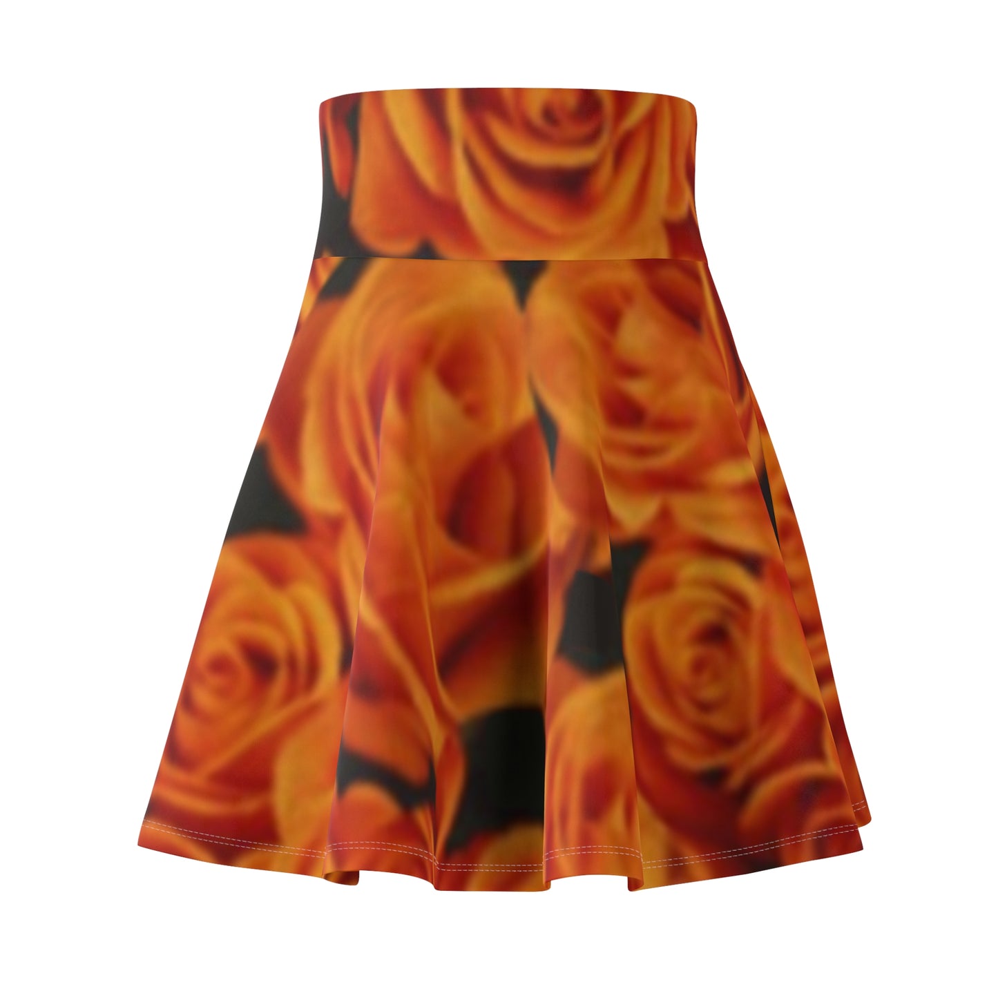 Orange Roses Skater Skirt