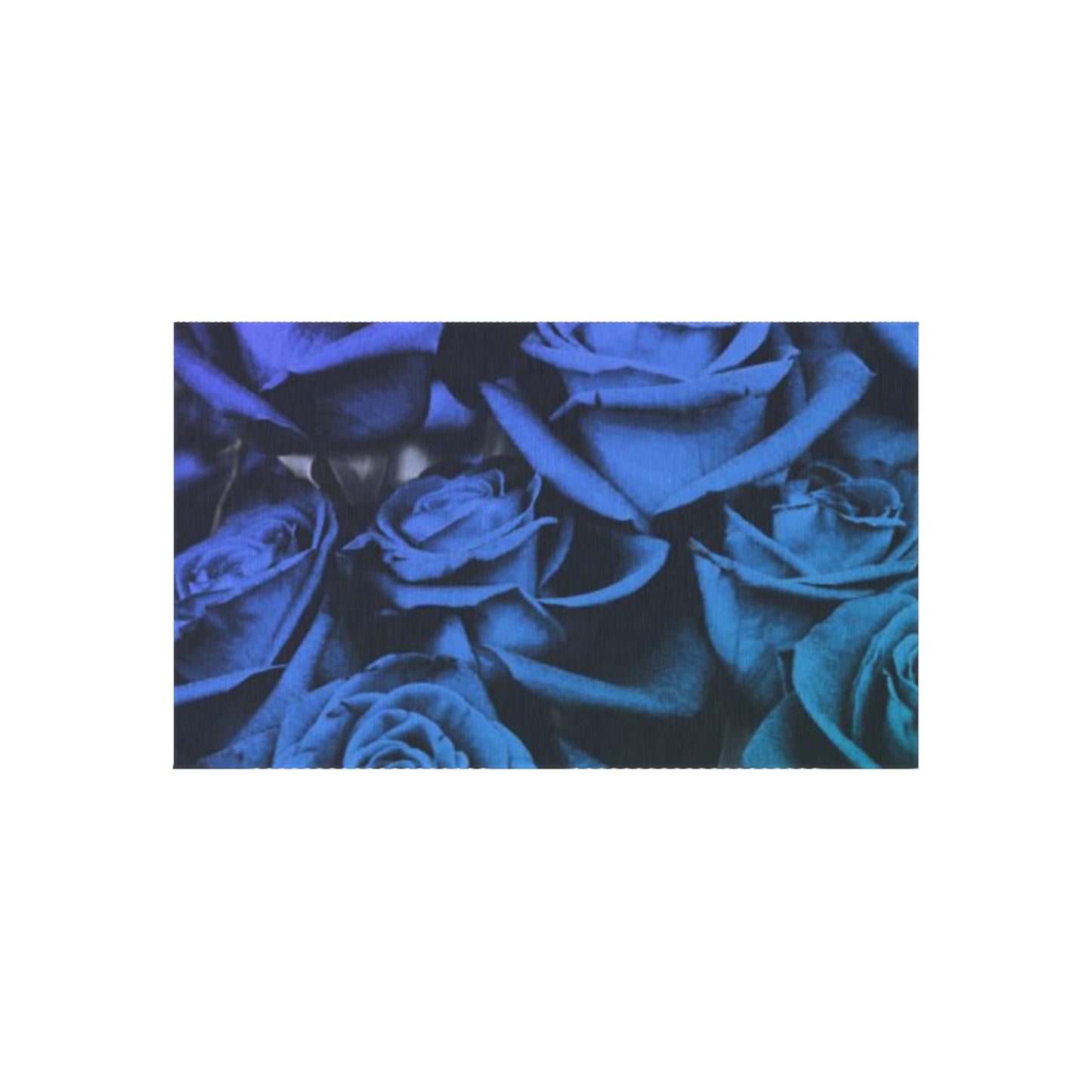 Blue Roses Outdoor Rug