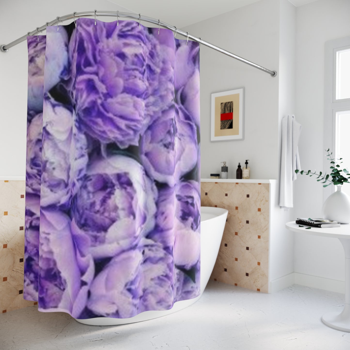 Purple Peony Shower Curtain