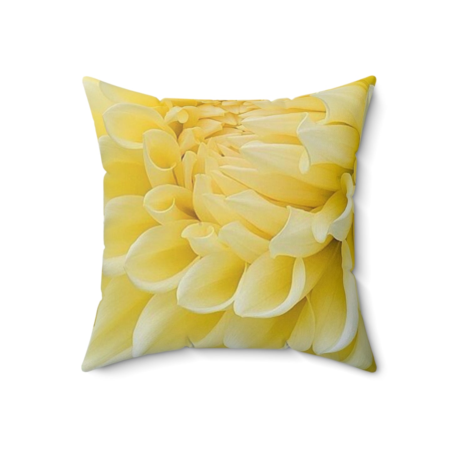 Yellow Dahlia Square Pillow