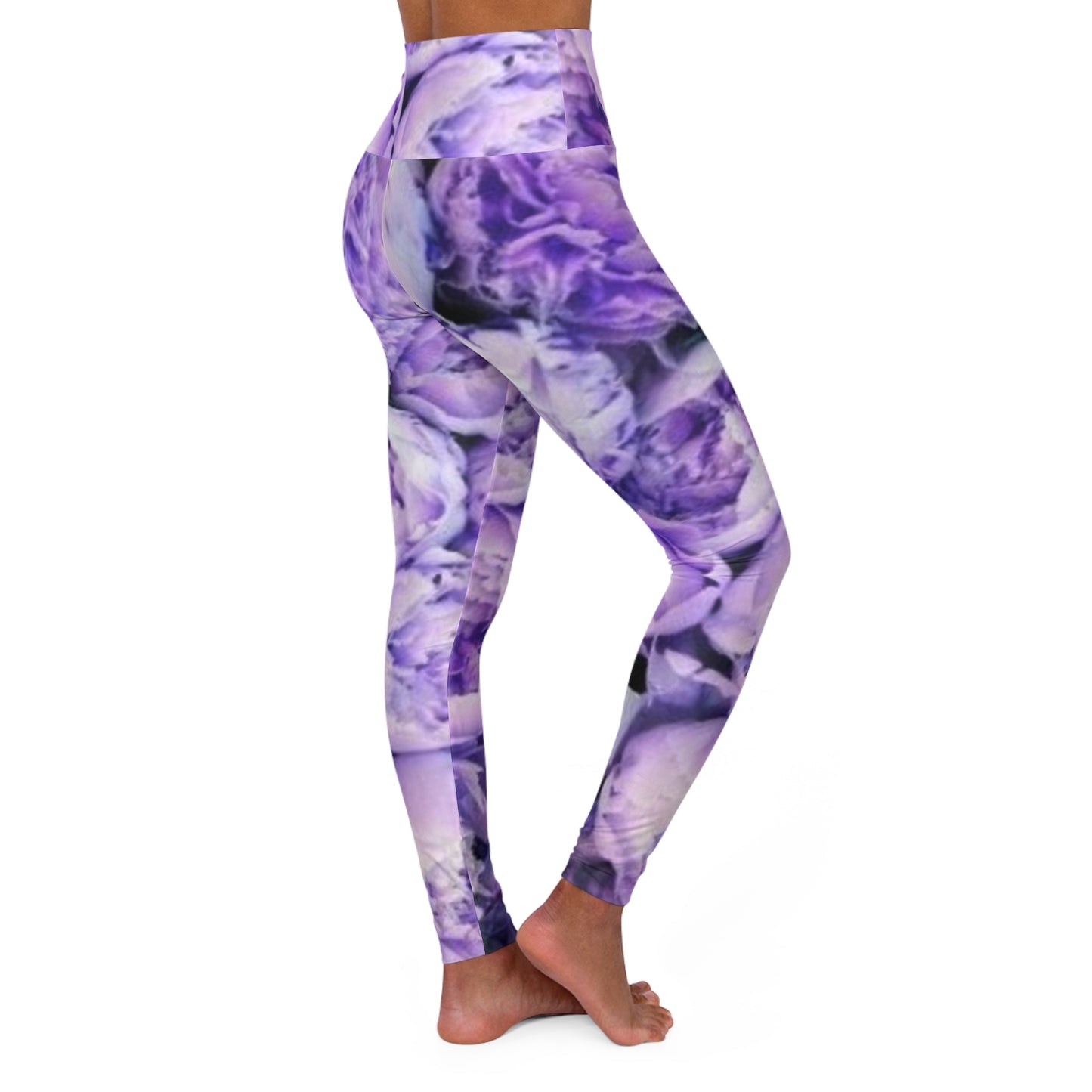 Purple Peony Exercise Leggings